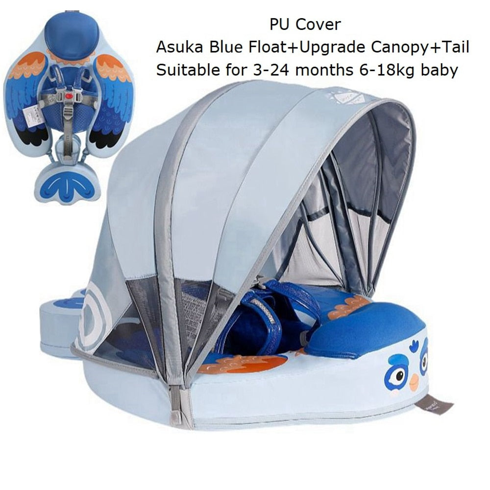 5th Upgraded Version Baby Float With Roof Swimming Ring