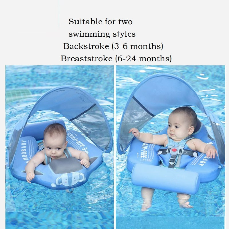 6th Upgraded Version Newest Baby Float With Roof Swimming Ring