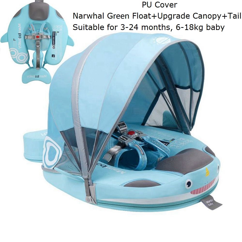 6th Upgraded Version Newest Baby Float With Roof Swimming Ring